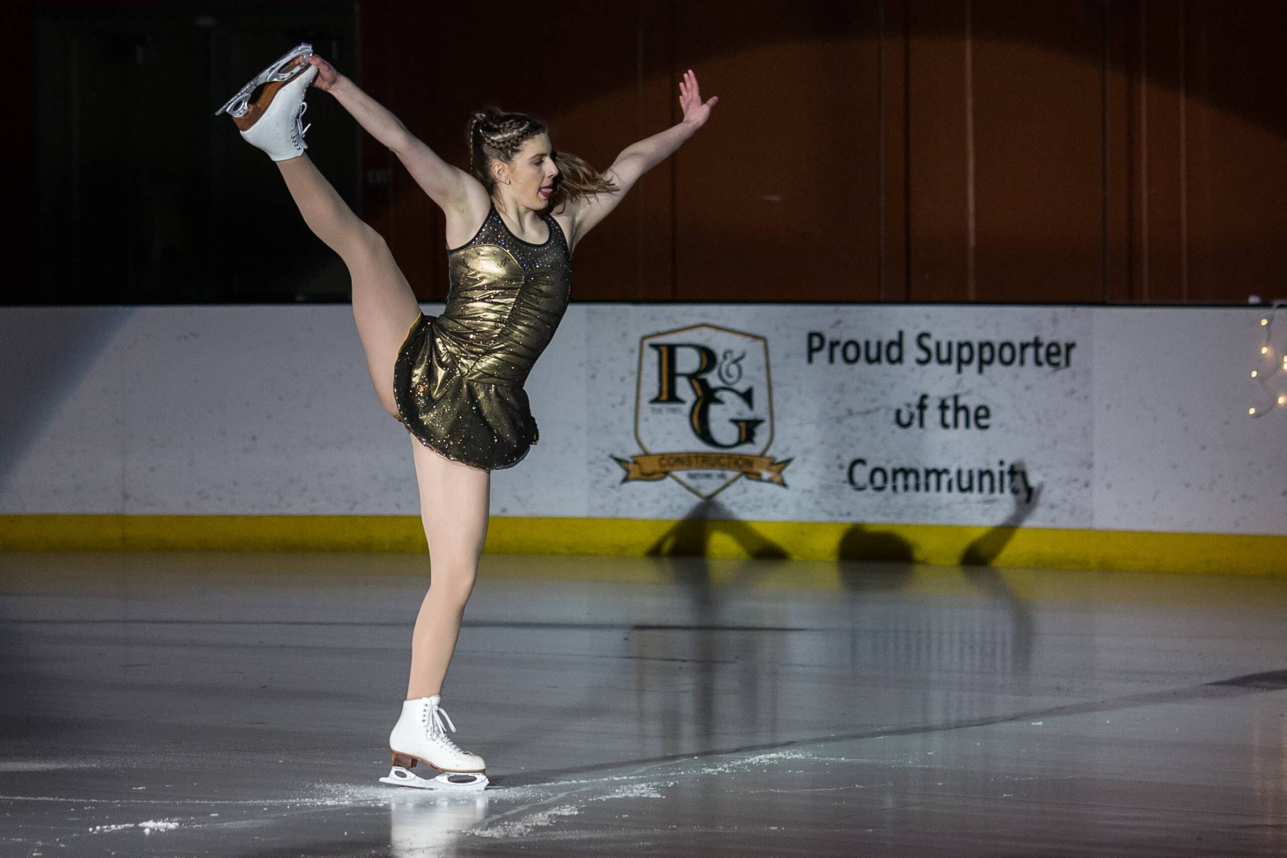 figure skater competing in competition