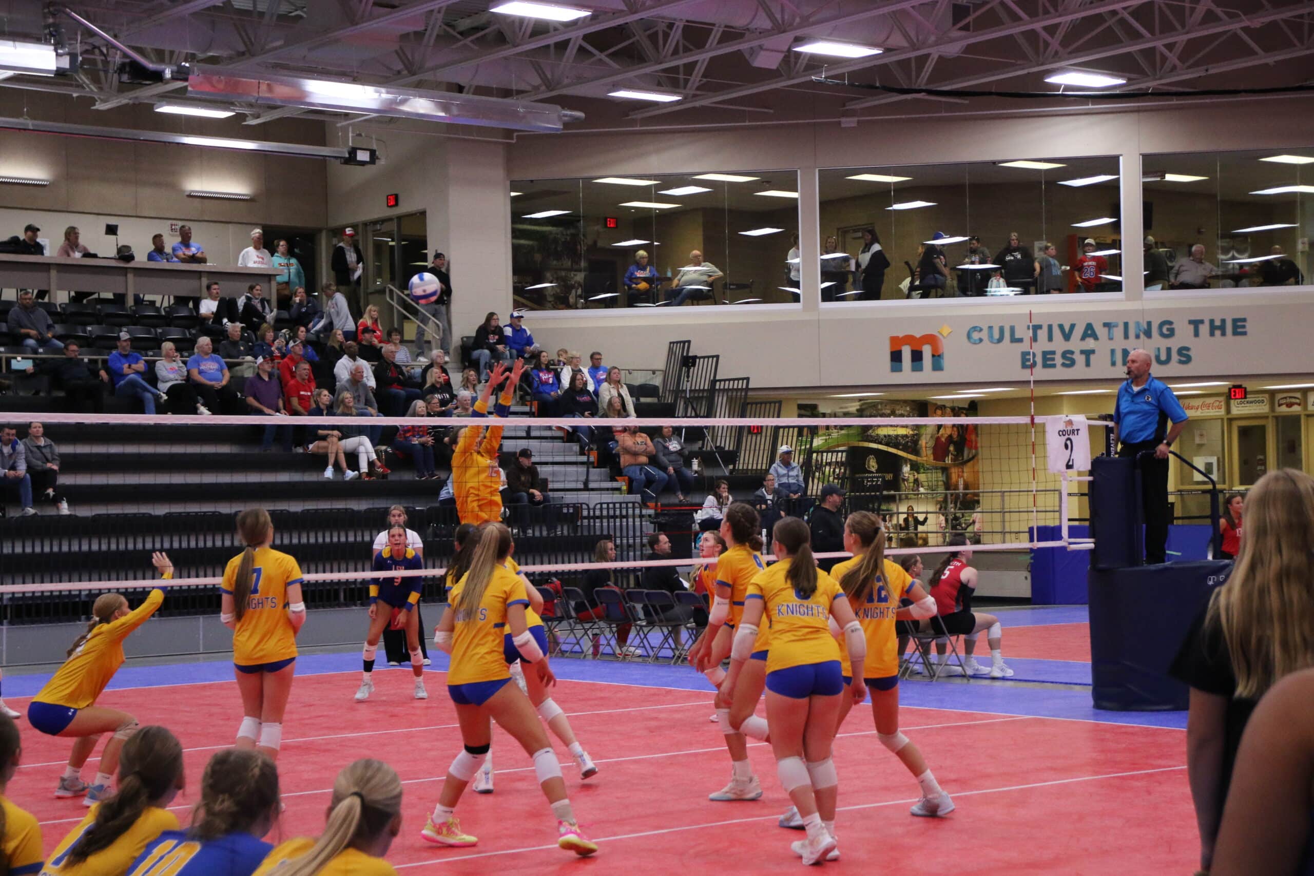 group of girls playing in volleyball tournament 2