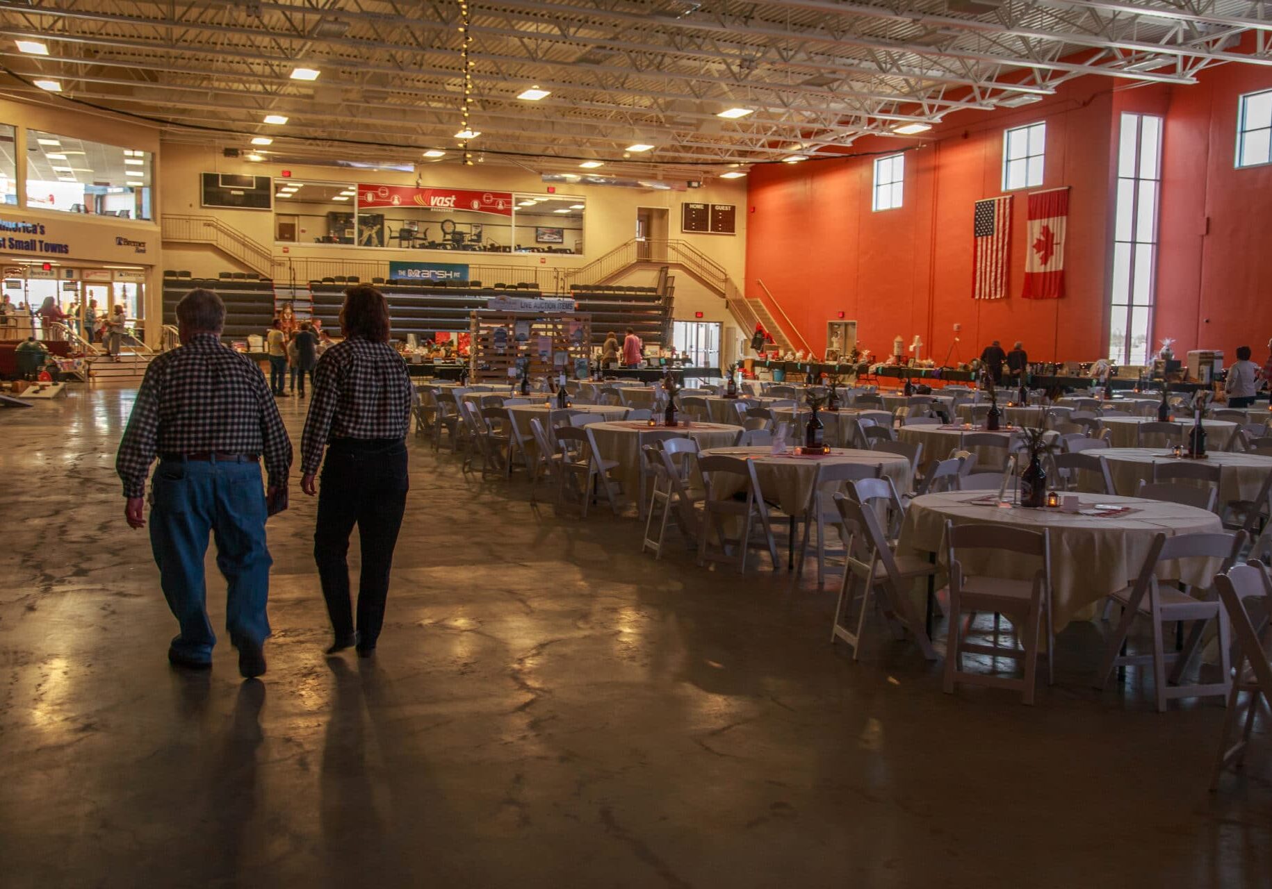 Evening set up for event