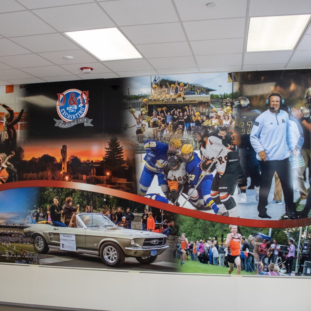Marshall Sports Mural Wall