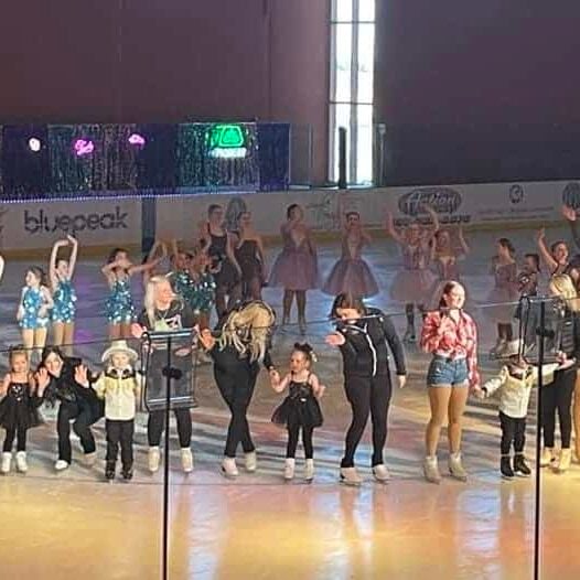figure skaters in a circle