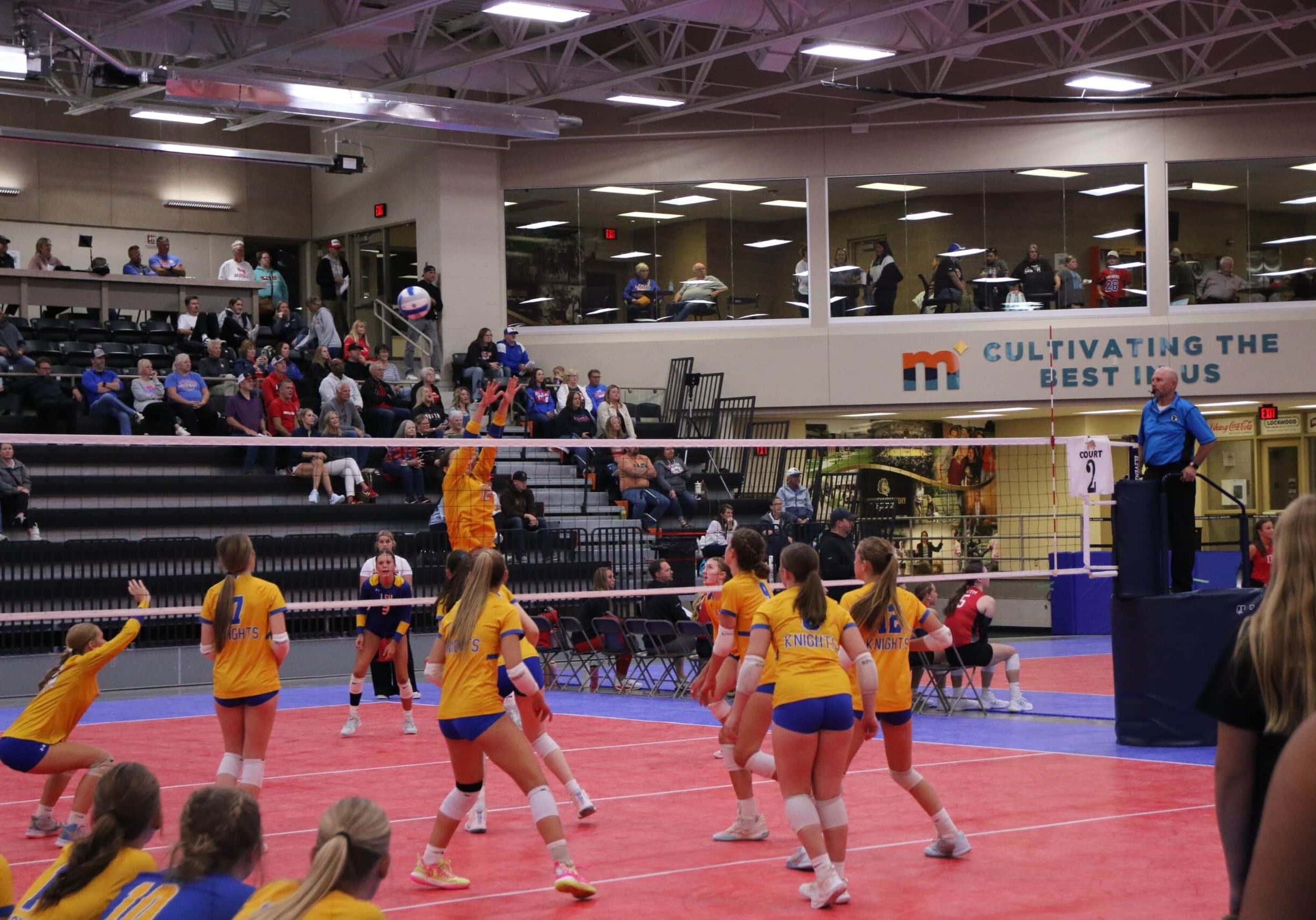 group of girls playing in volleyball tournament 2